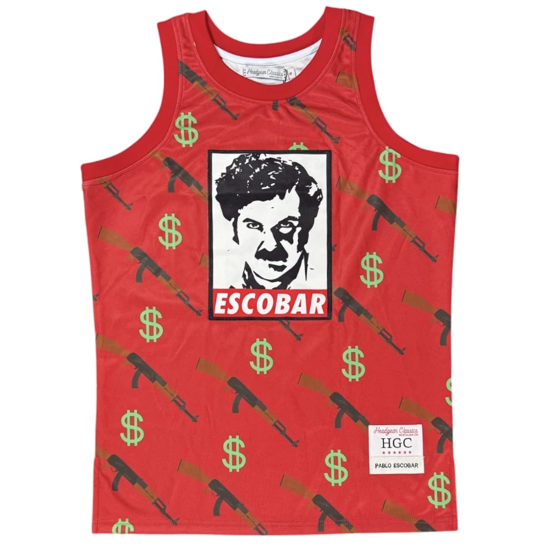 Headgear Pablo Escobar Basketball Jersey (Red) HGC037-BBJ-42