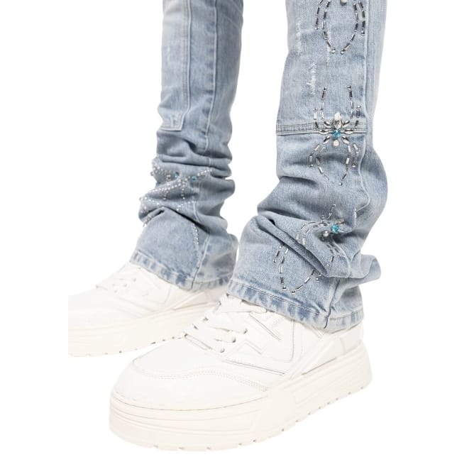 Guapi Spider Denim Jean (Aqua Blue) 836ABSD