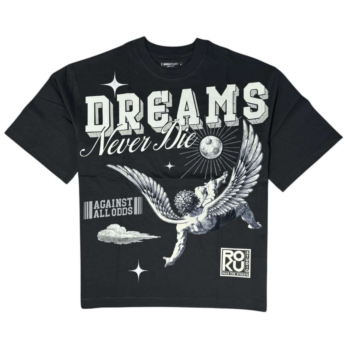 Roku Studio World Cup Faded Boxy Tee (Black) RK1482111-BLK