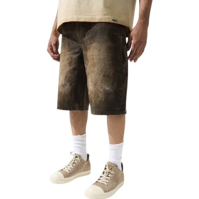 Serenede Constellation Denim Shorts (Dark Brown)