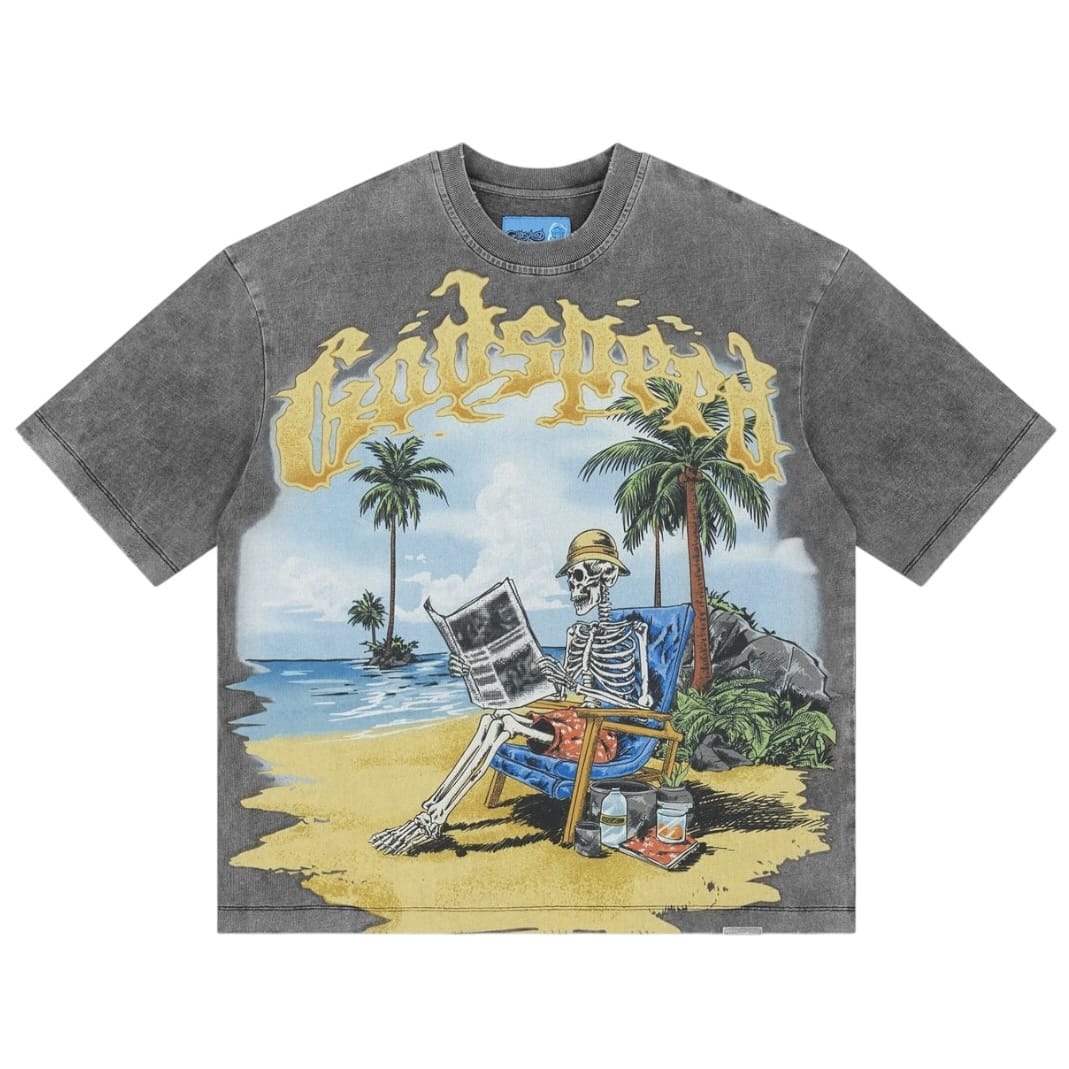 Godspeed Skeleton Beach II Tee (Grey Wash)