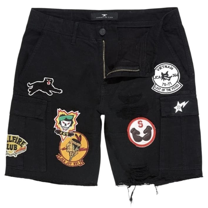 Jordan Craig Retro War Angel Cargo Shorts (Black) 4437