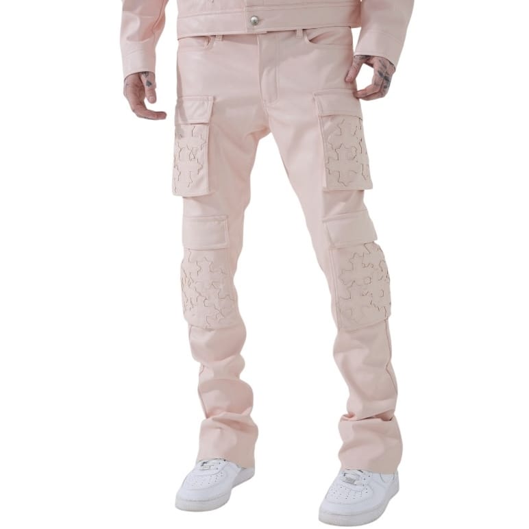 See You In Paradise Skinny Stacked Eden Cargo Pants (Pink) JRFP2346