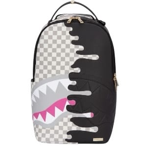 Sprayground Cream Check Side Drip Backpack