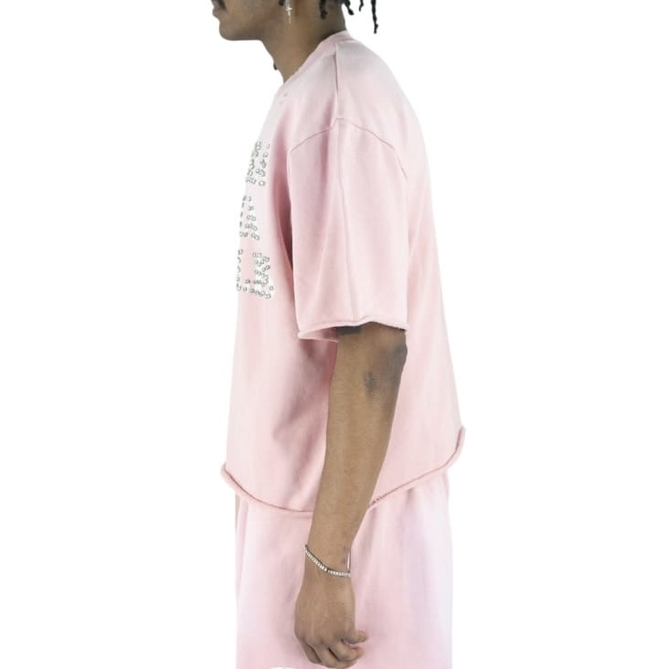 R3bel Denim Shady French Terry Set (Pink)