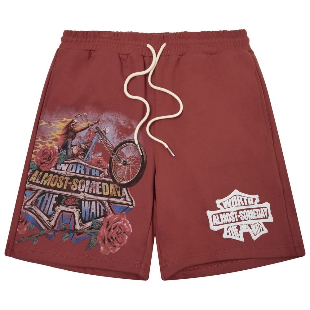 Almost Someday Chopper French Terry Short (Red) AS-S26-101