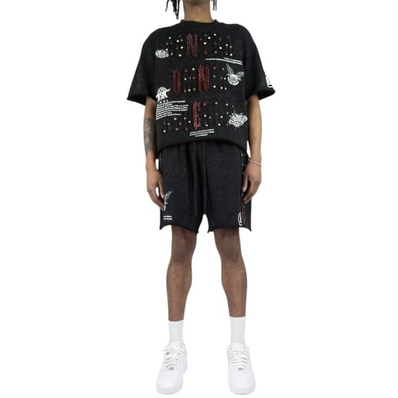 R3bel Denim Multiverse French Terry Set (Ash Black)