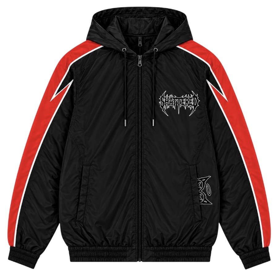 Shattered Hearts Peekaboo Nylon Set (Red)