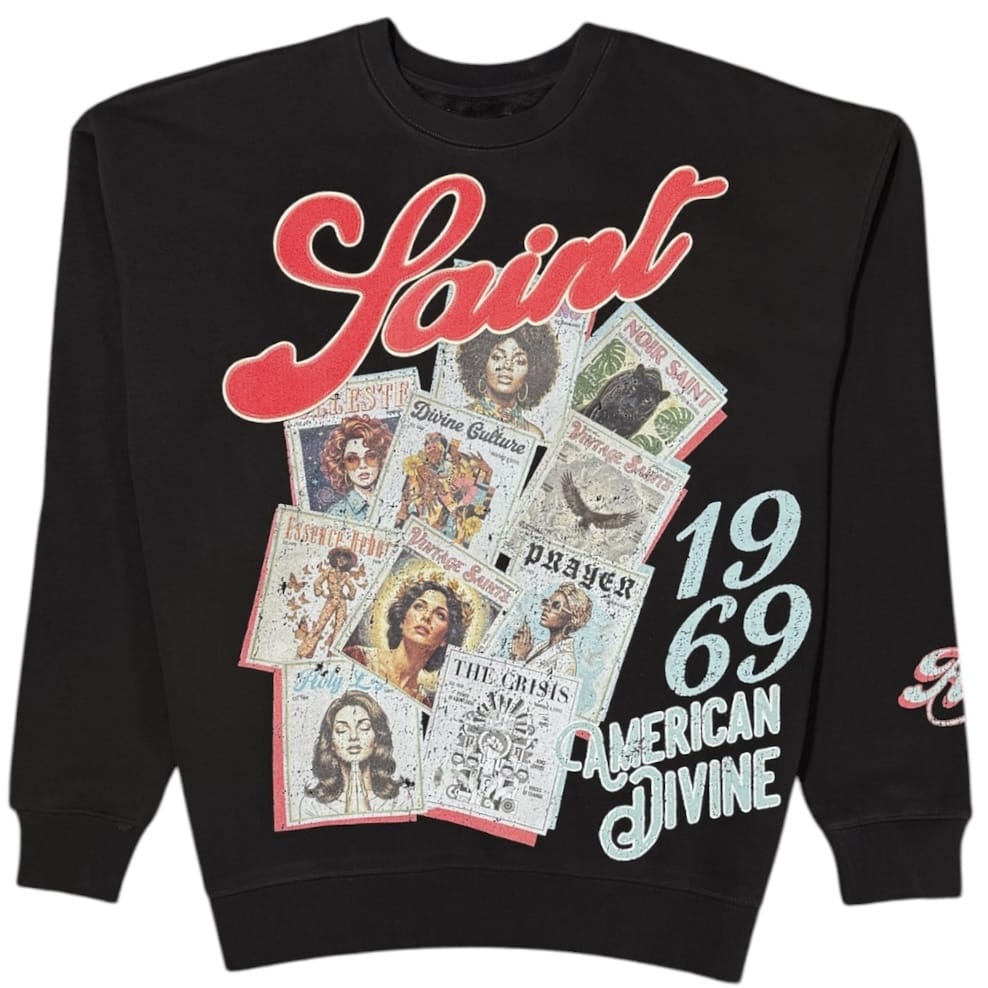 Roku Studios Holy Power Faded Crewneck (Black) RK5482134-BLK