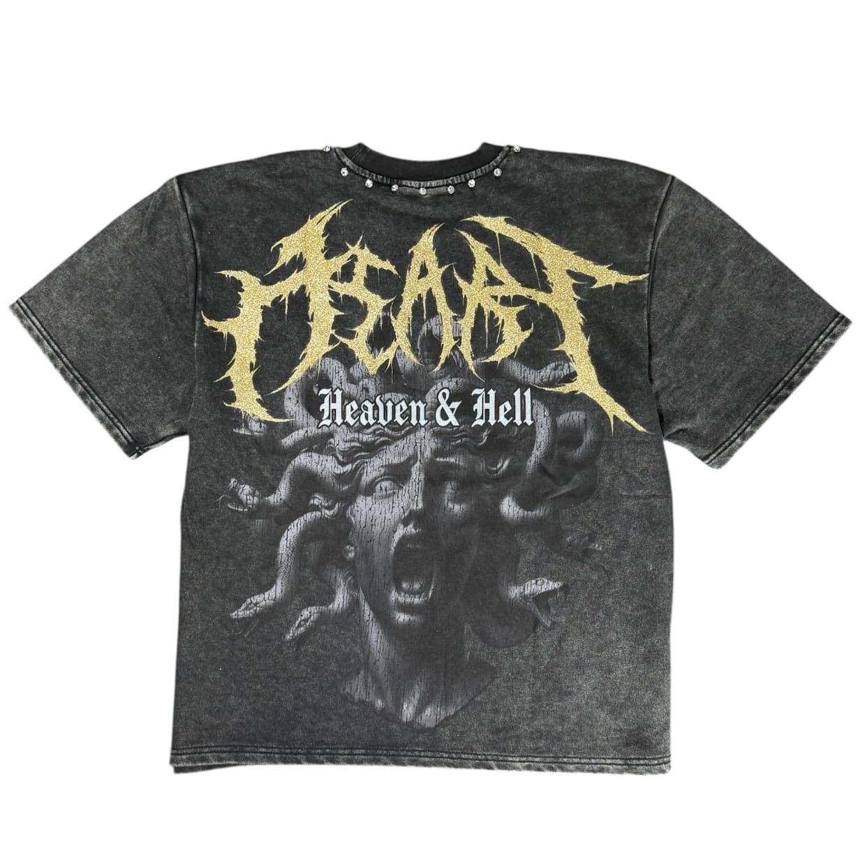 Rebel Minds Divine Medusa Crop Tee (Black) 610-11131