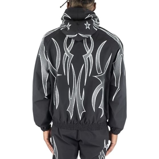 R3bel Denim Hooded Windbreaker Set (Black) 3163-835