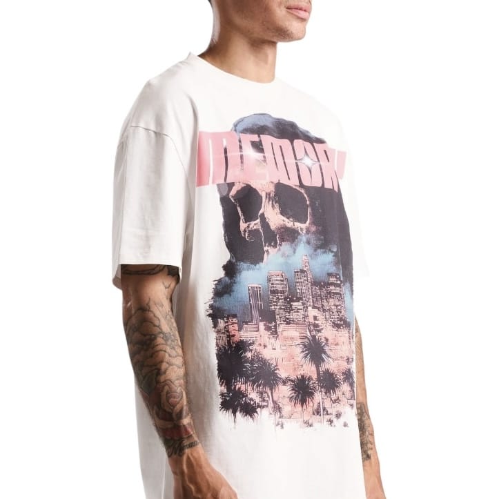 Memory Lane Downtown Reaper Tee (White) ML-SP2-26-049