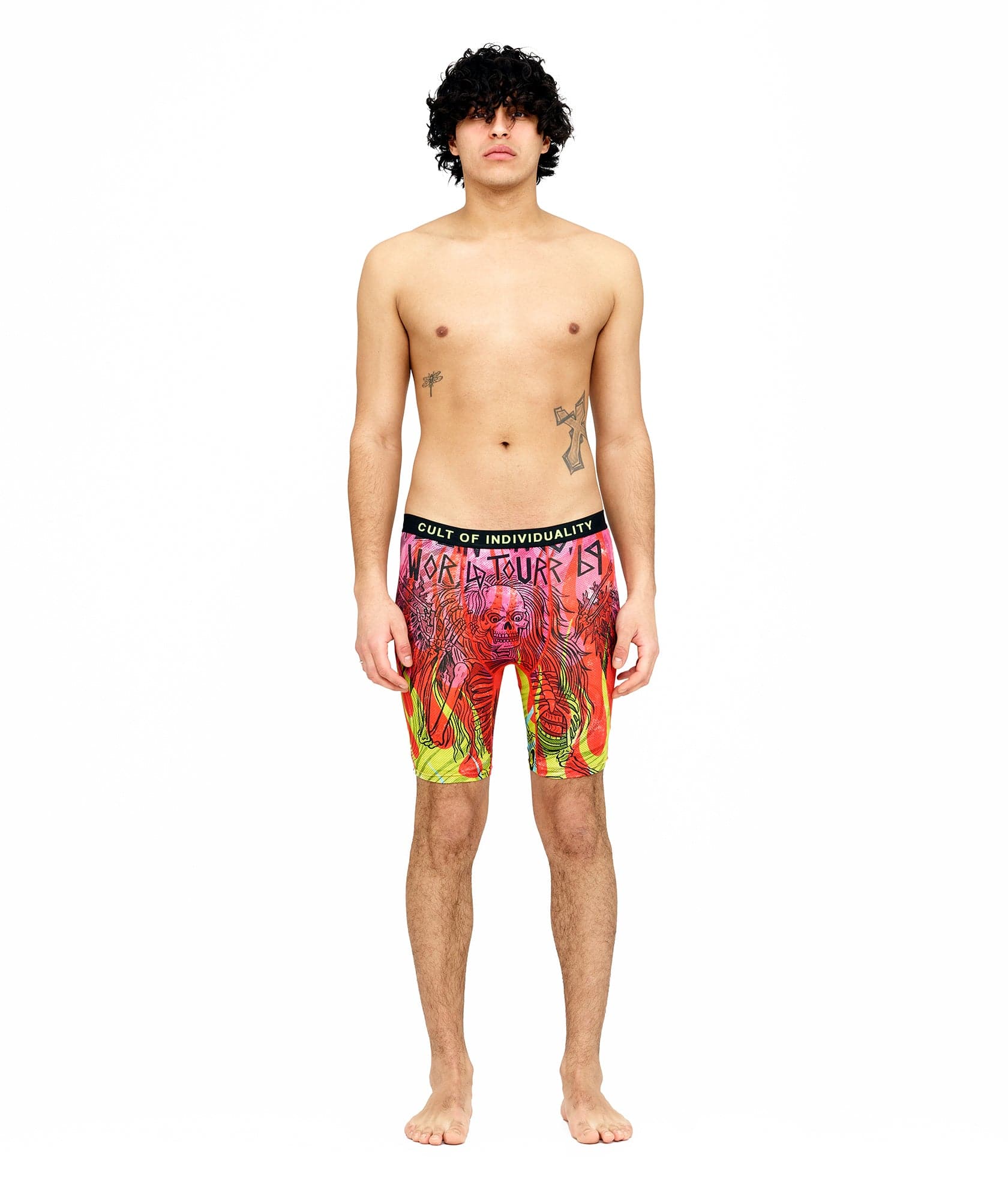 CULT BRIEFS  2 PACK "FALLEN ANGELS" PRINT/SAFTEY GREEN SOLID