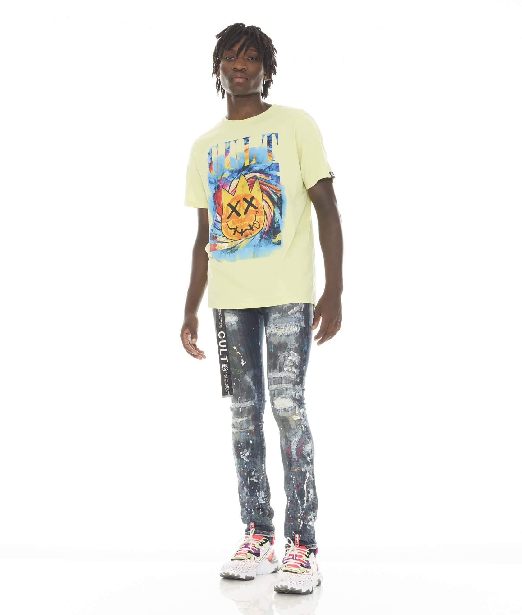 PUNK SUPER SKINNY STRETCH w/ACAI BELT IN CHAOS