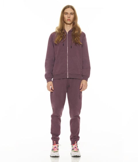 ZIP HOODY IN GRAPE COMPOTE