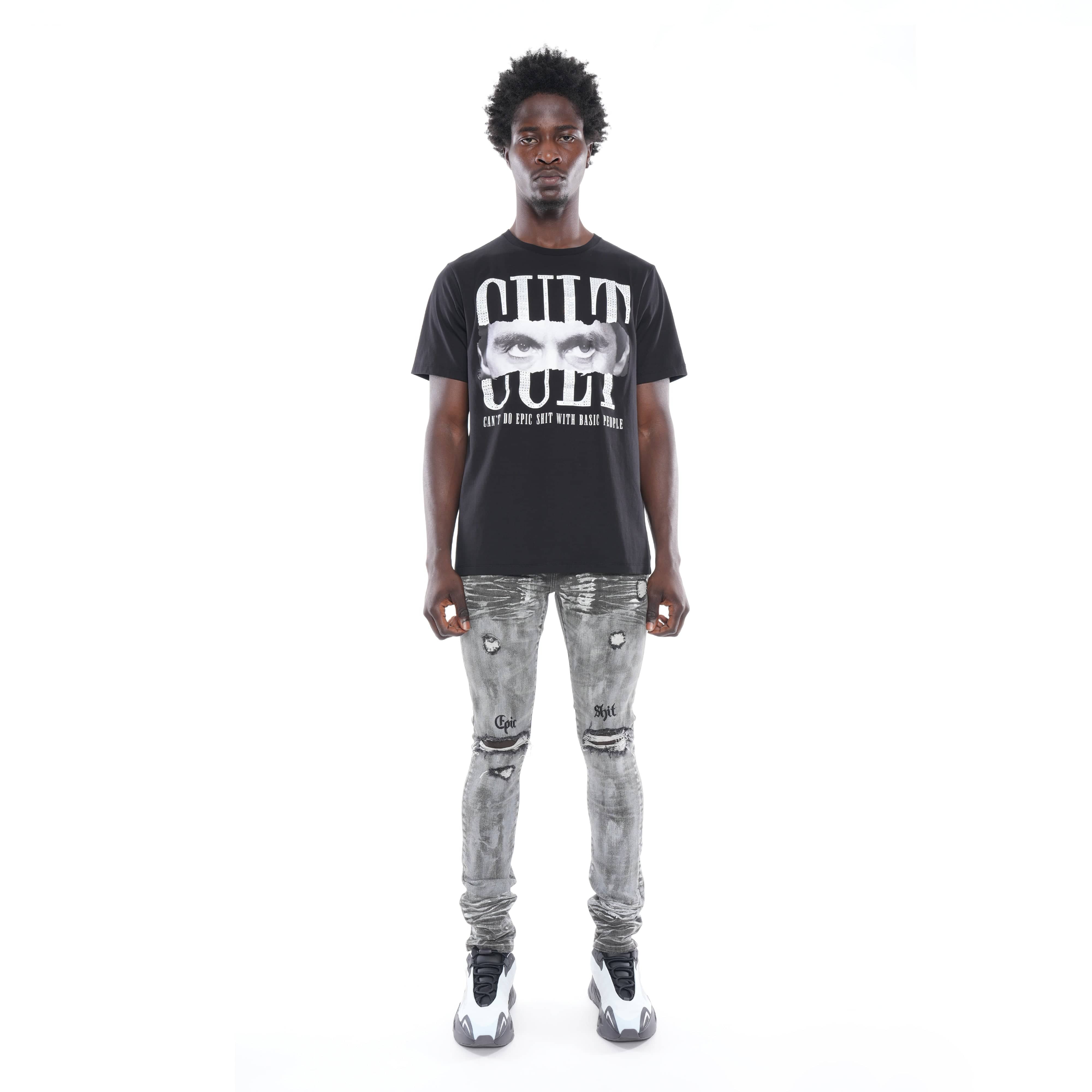 PUNK SUPER SKINNY BELTED STRETCH IN SHEETROCK