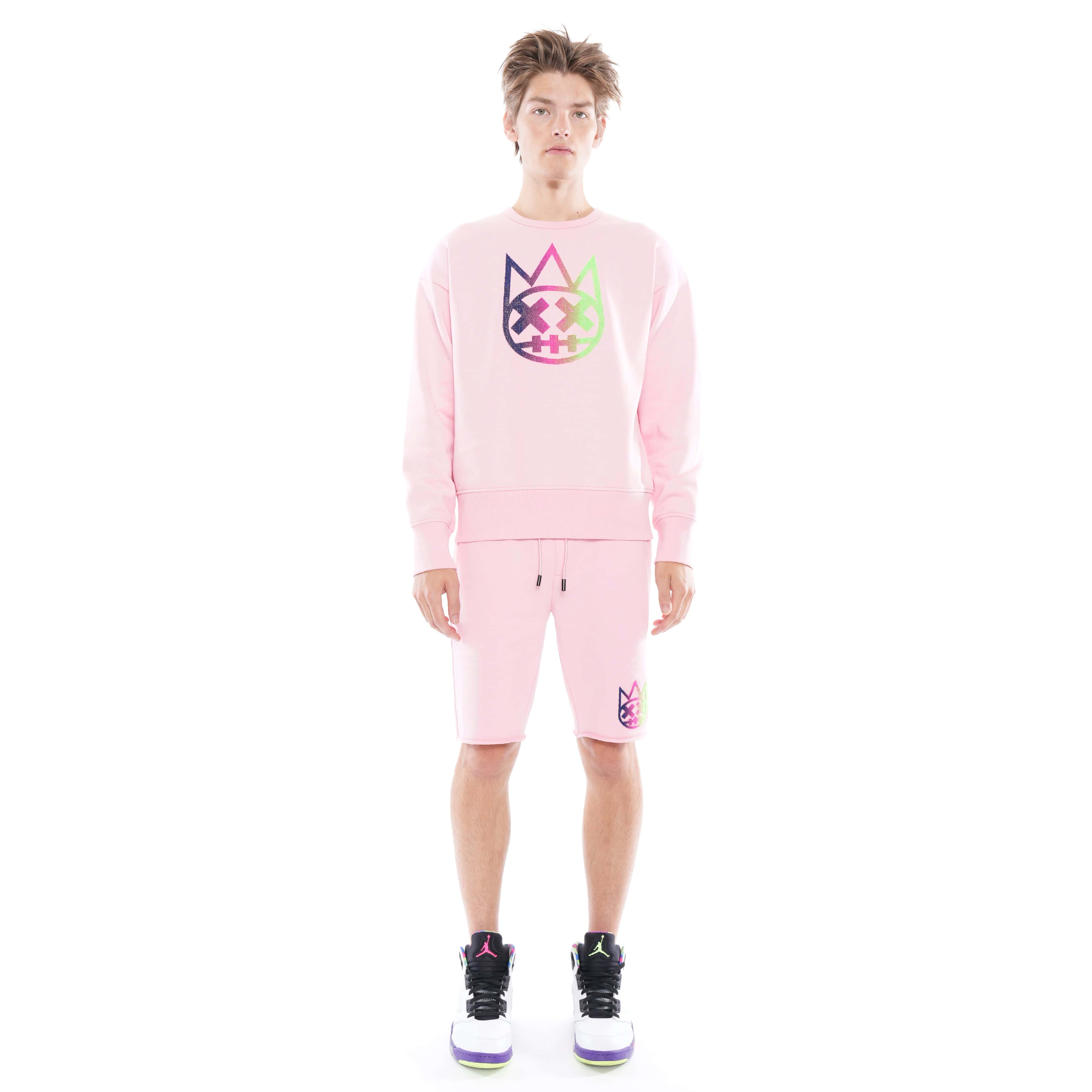 Crew Neck Fleece In Candy Pink