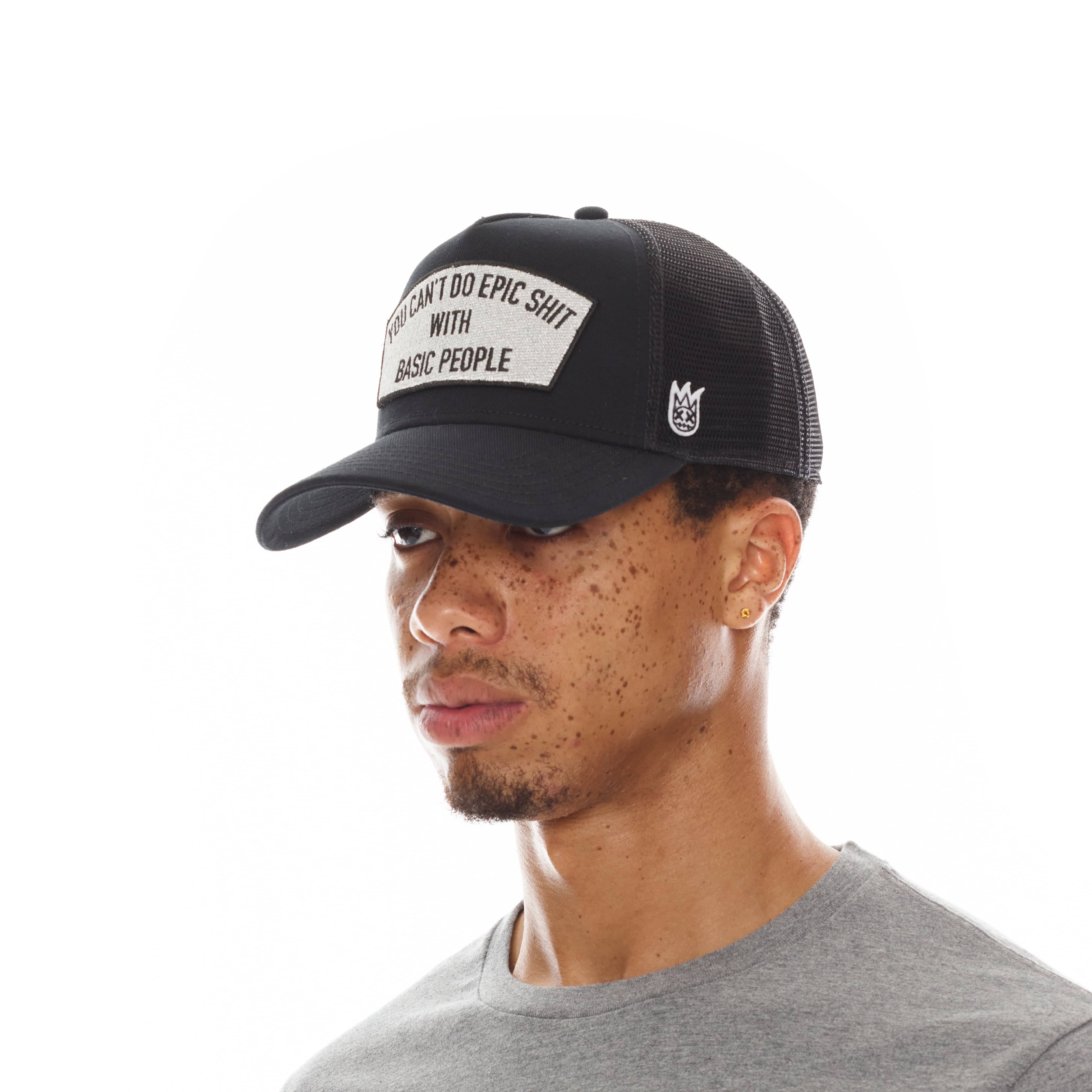 Can’t Do Epic Sh*t Trucker Hat – Black, Mesh Back, Curved Visor