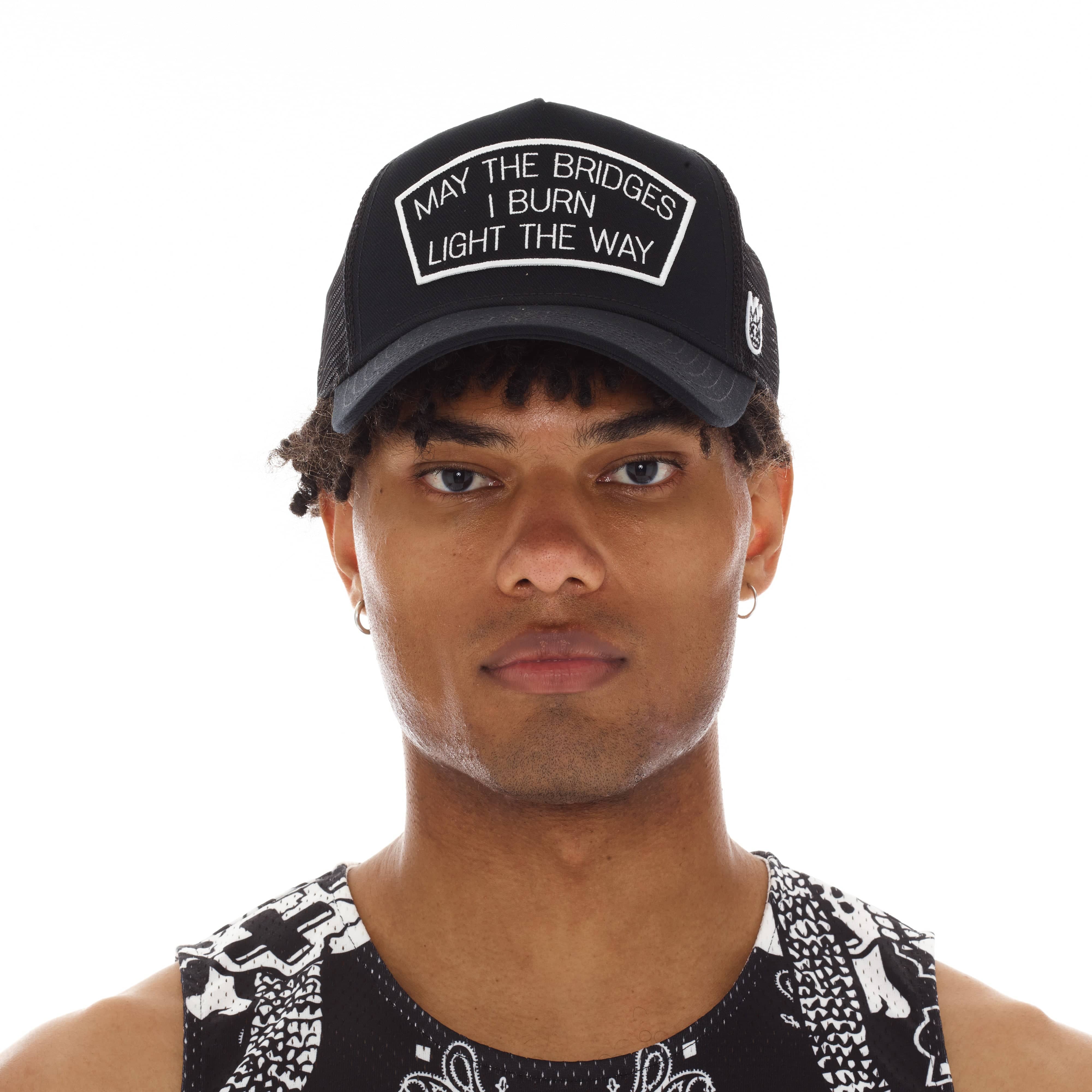 May the Bridges I Burn Trucker Hat – Black Mesh Back Cap