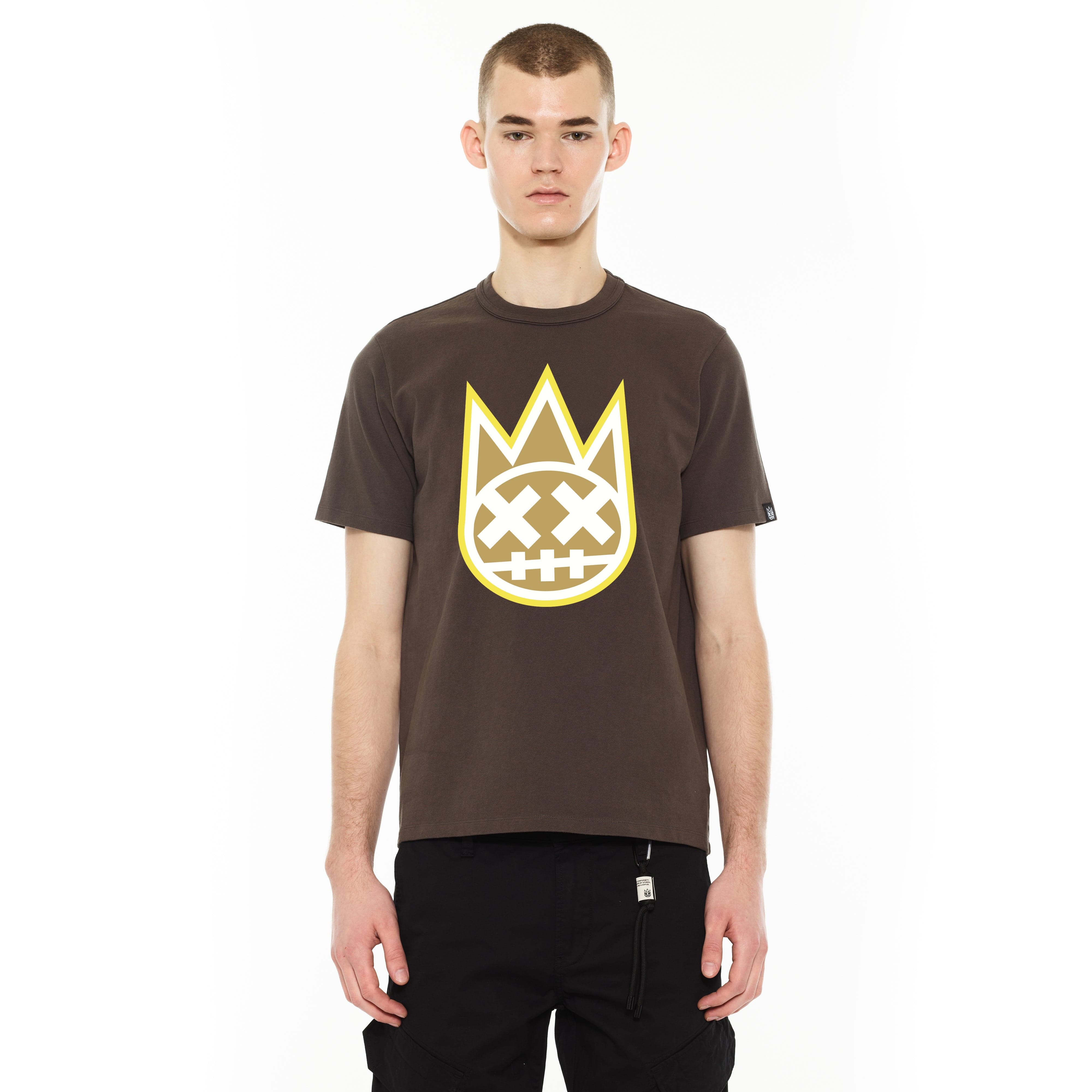 Cult's S/S Crew Neck Logo Tee in Pinecone