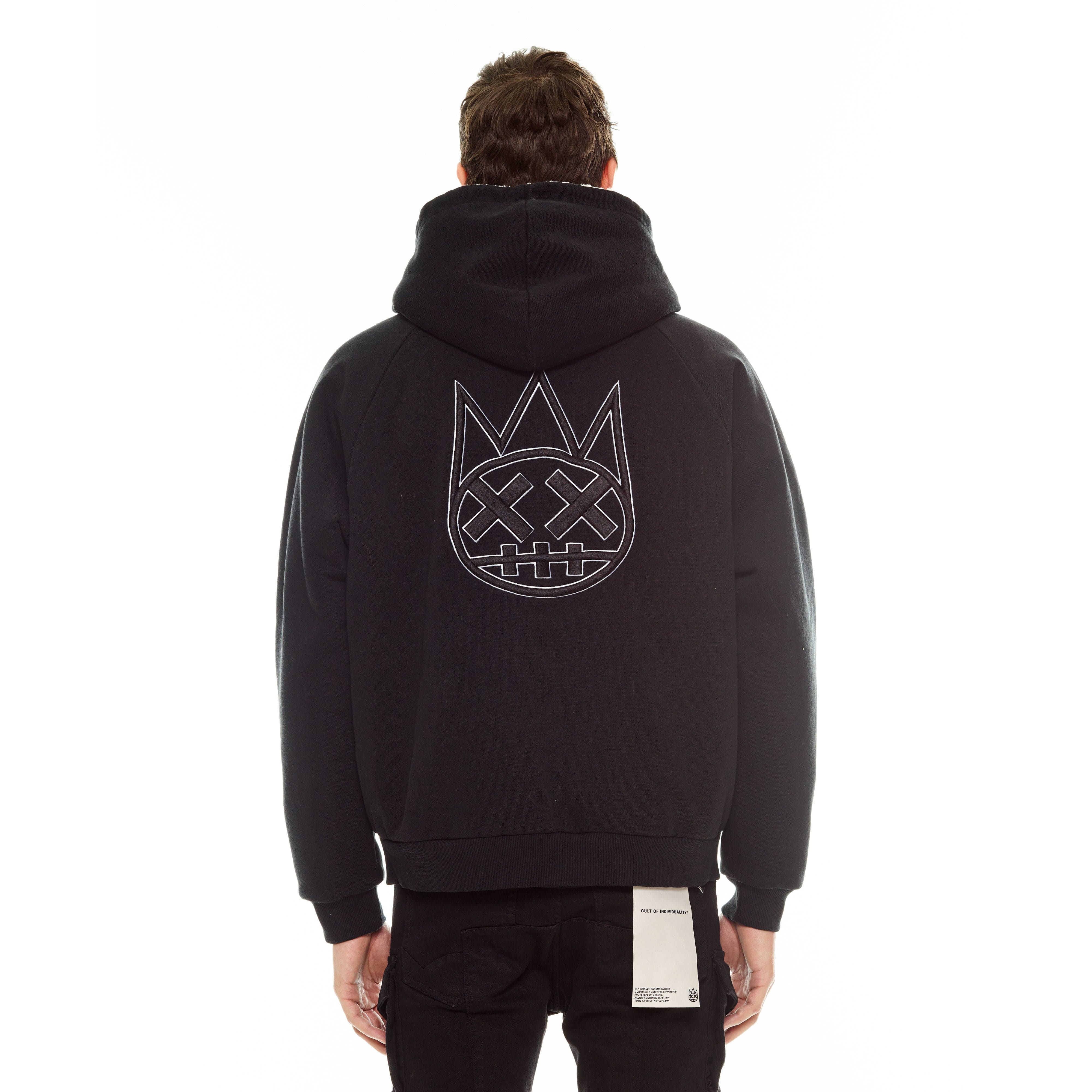 Cult's Zip Hooded Sweatshirt in Black