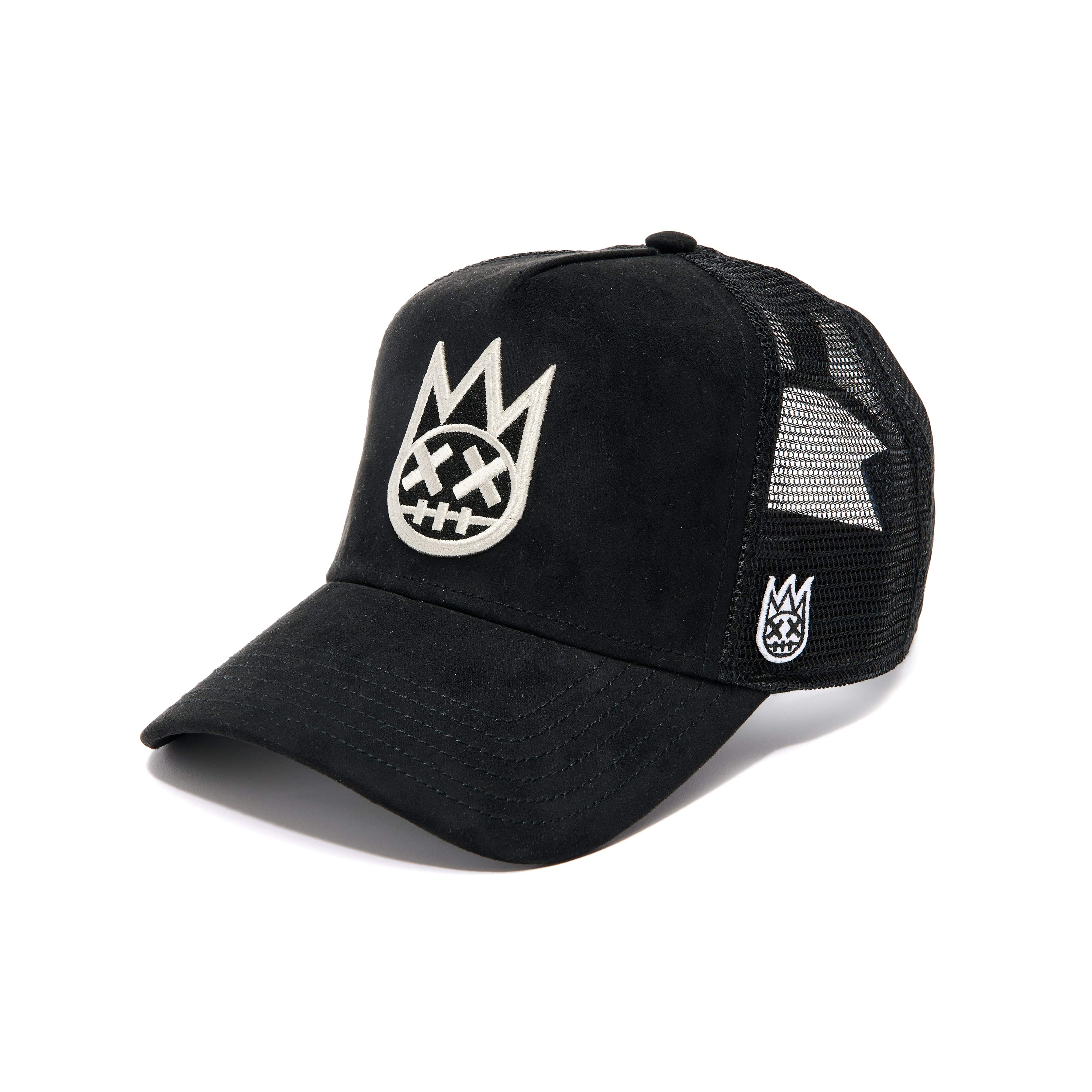 Mesh Back Trucker Hat In Vintage Black Shimuchan Logo