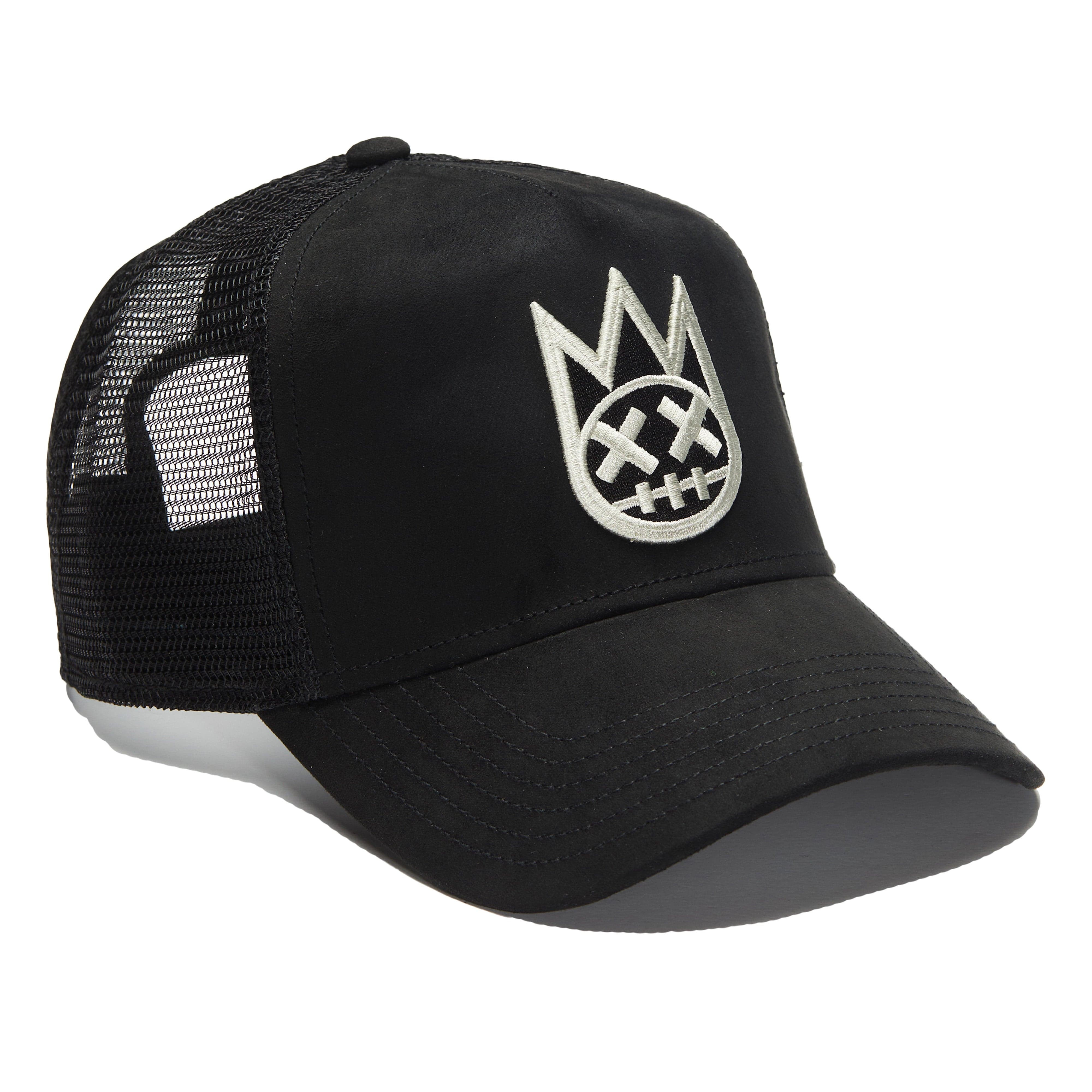 Mesh Back Trucker Hat In Vintage Black Shimuchan Logo