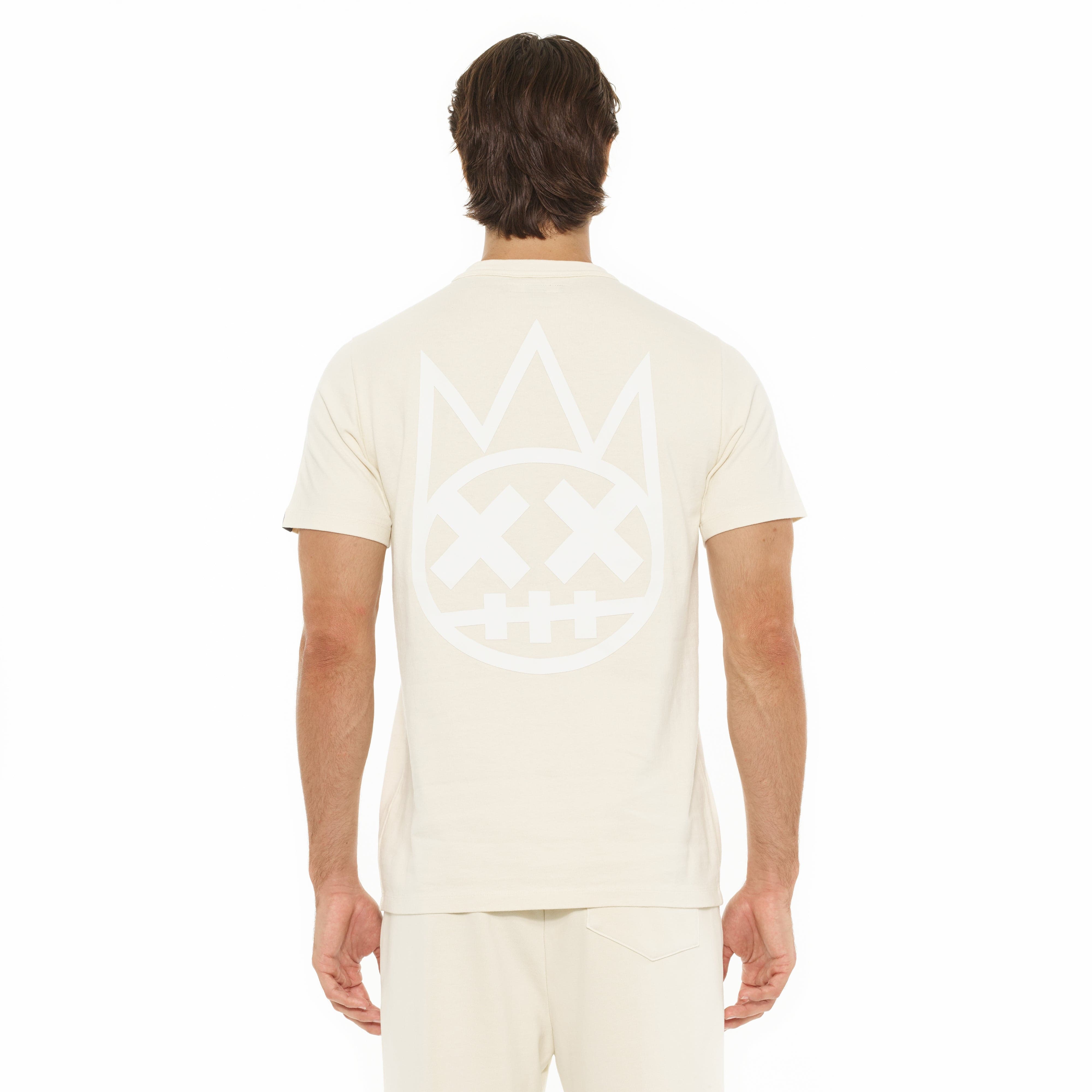 Cult's Heavyweight Short Sleeve Crew Neck Tee "Shimuchan" Logo in Winter White