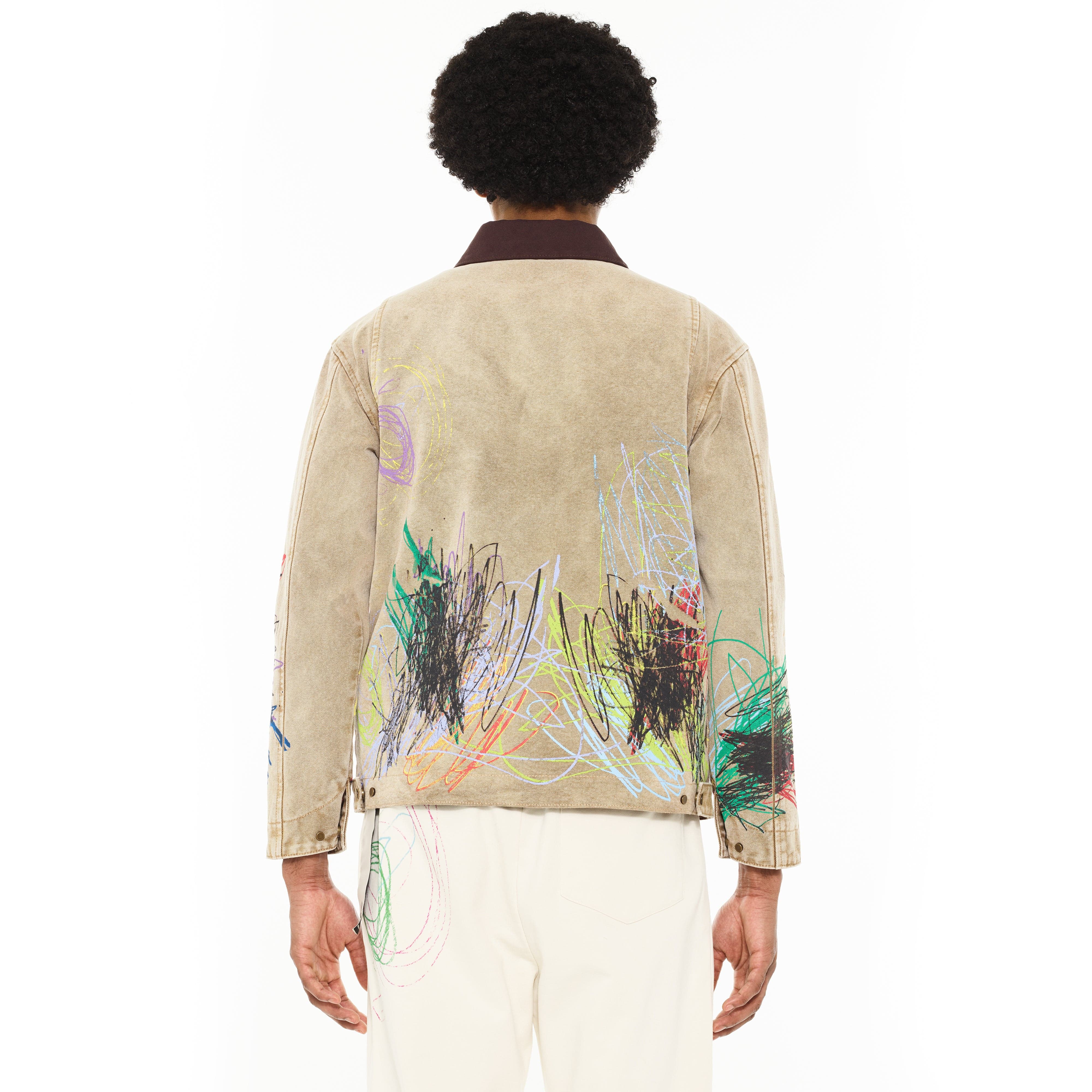 Cult's Canvas Workwear Jacket in Scribble