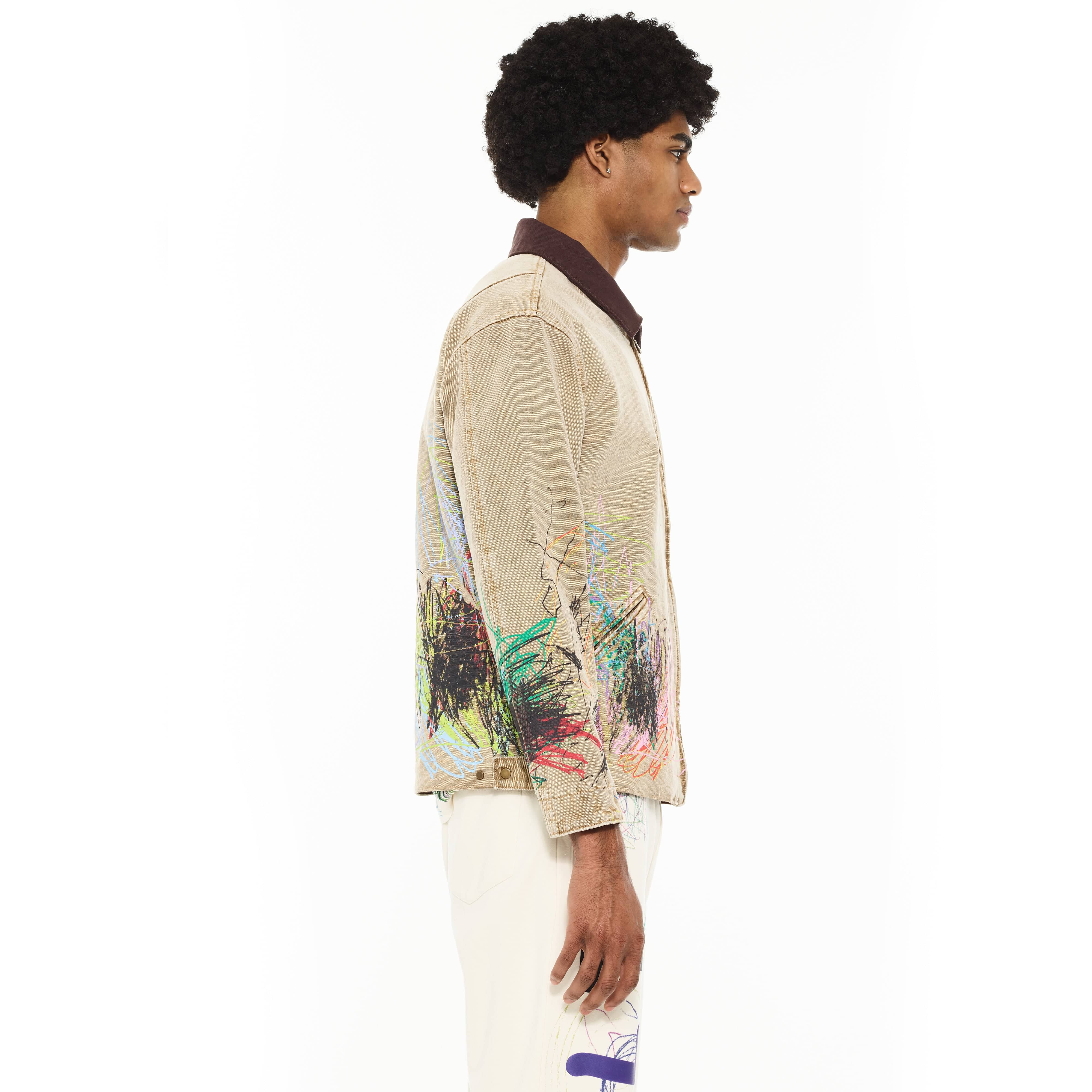 Cult's Canvas Workwear Jacket in Scribble
