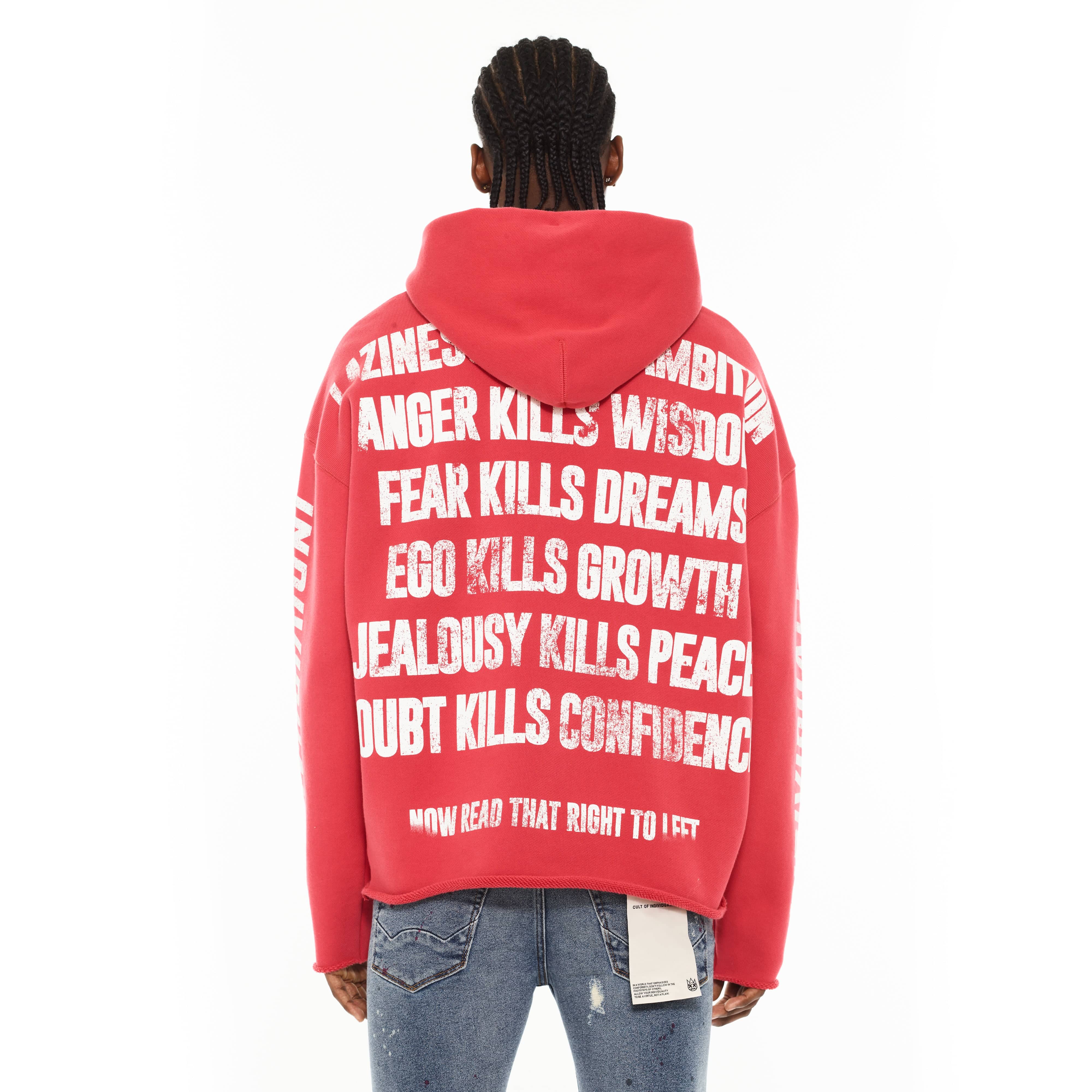 Cult's Pullover Novelty Hoody "Cult Lovers" in Rogue Red