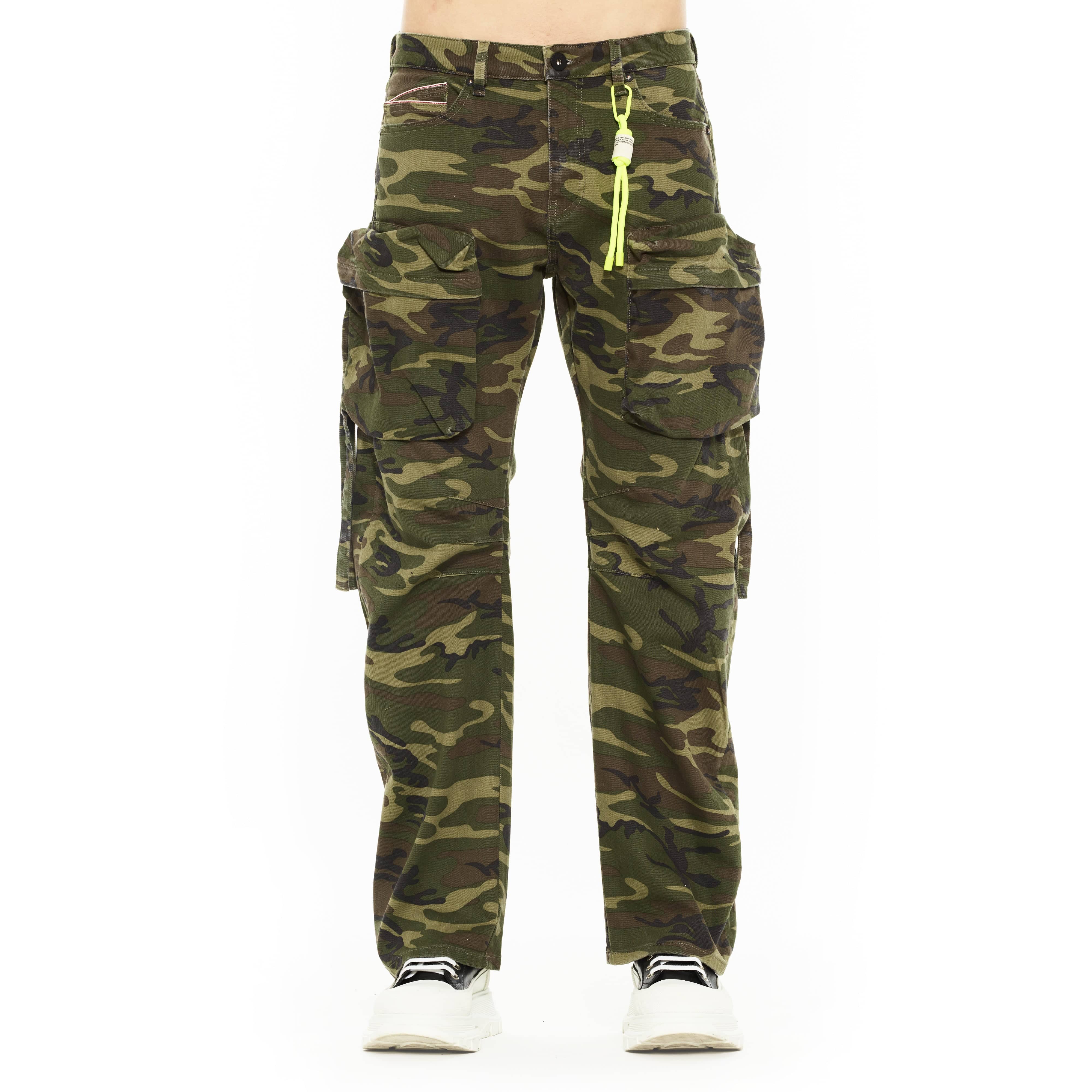 Cult's Grunge Baggy Cargo 610 Jeans in Camo