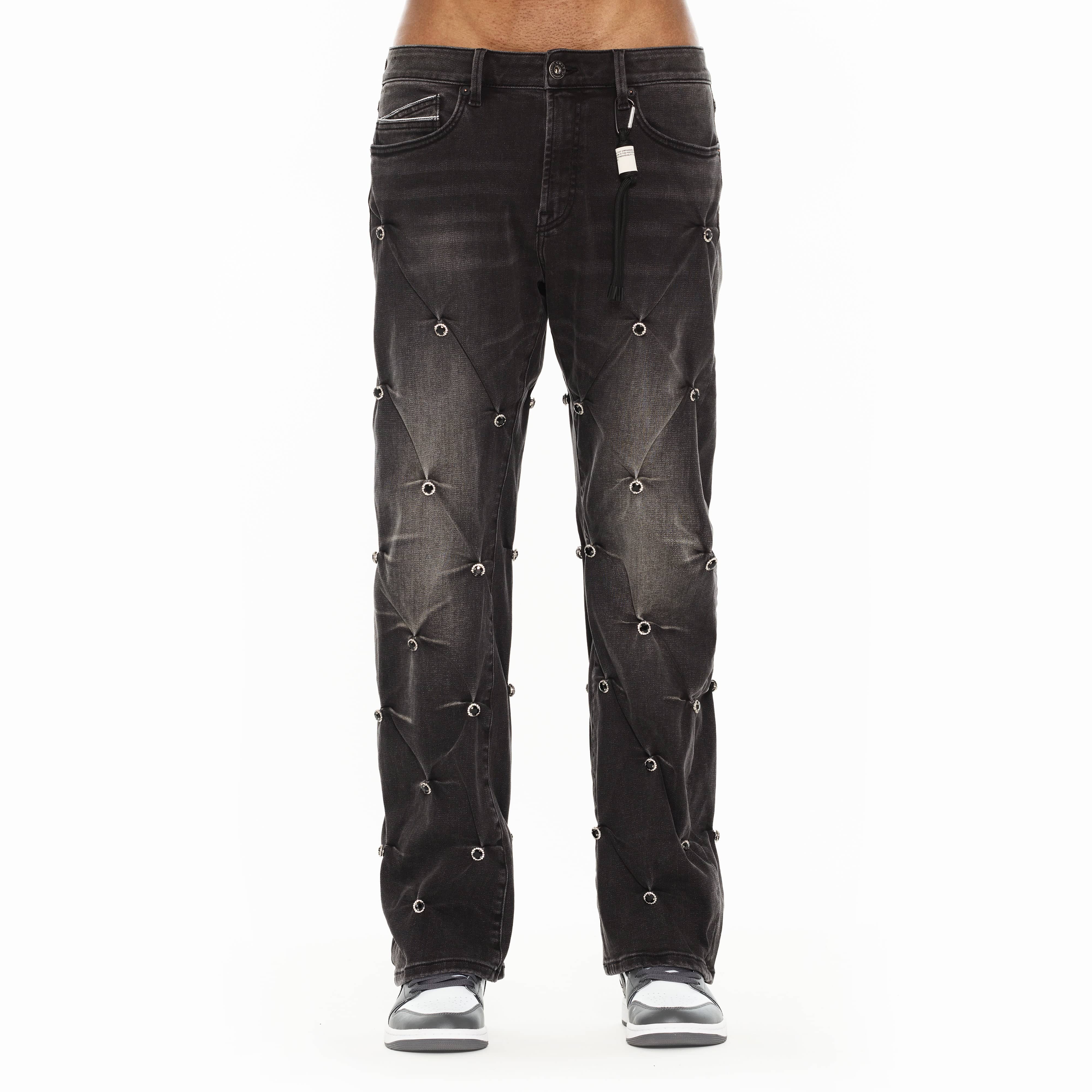 Cult x El Alfa Premium Grunge Baggy 607 Jeans in Darts