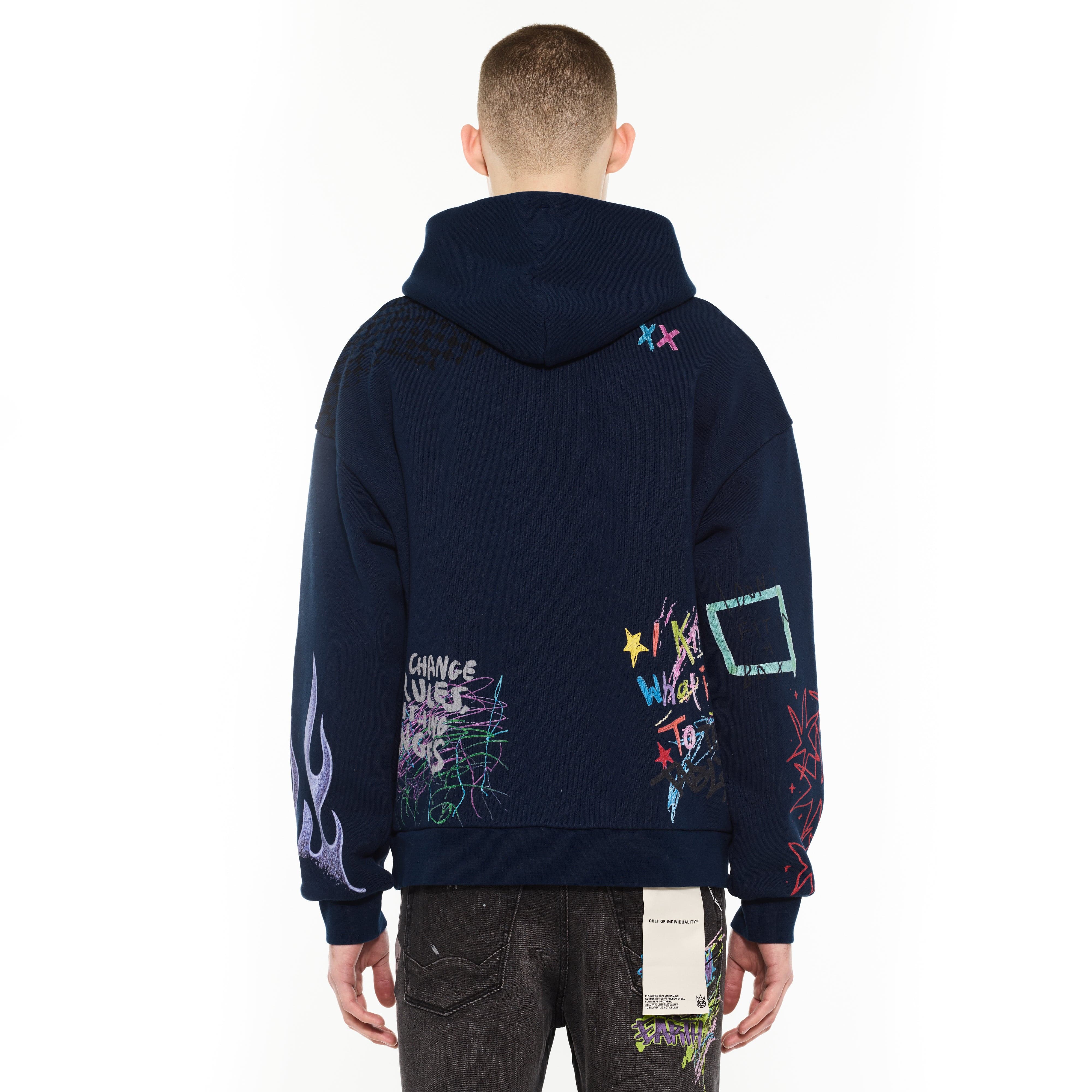 Cult's Pullover Novelty Hoody in Black