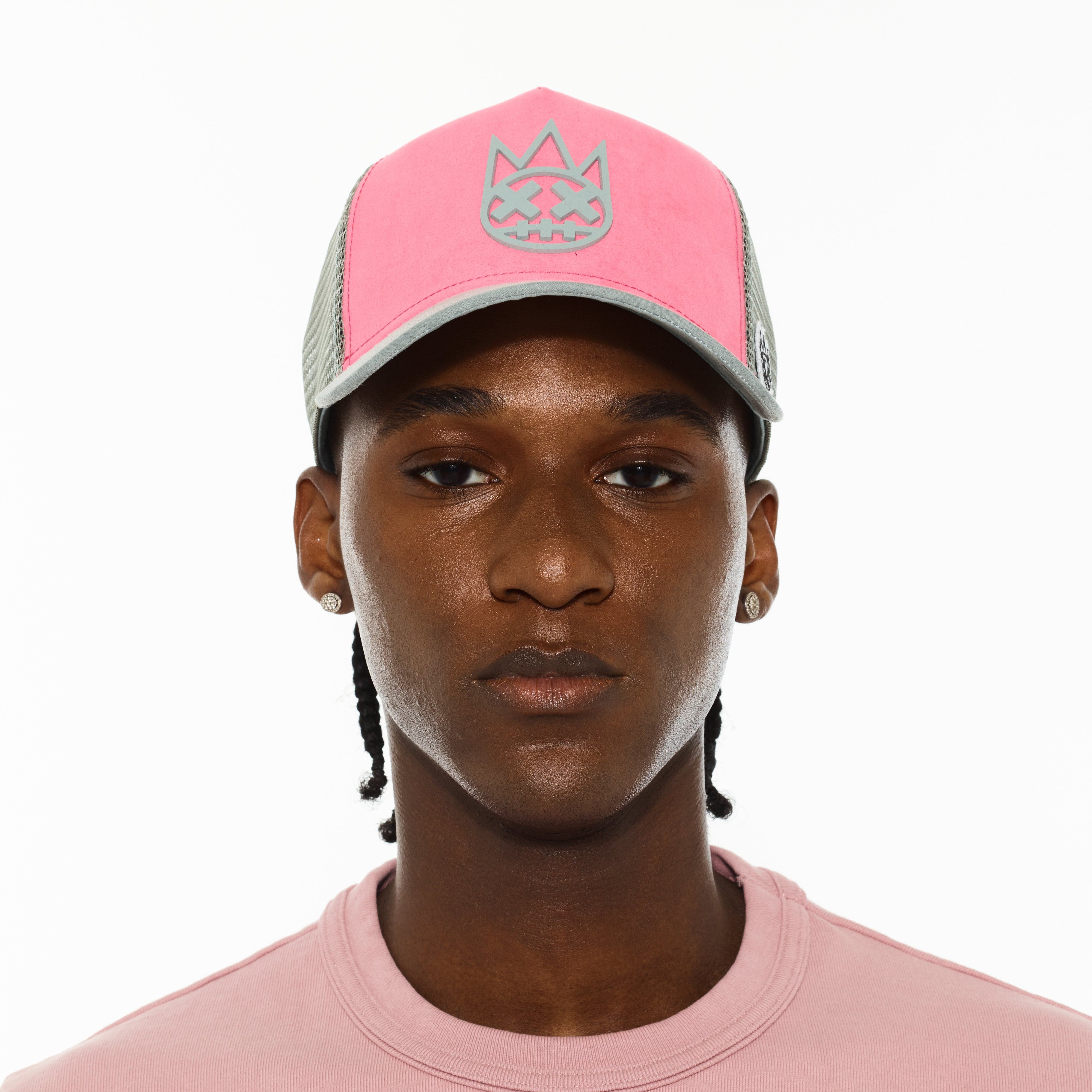 Cult's Logo Mesh Back Trucker Hat "Shimuchan" in Hot Pink