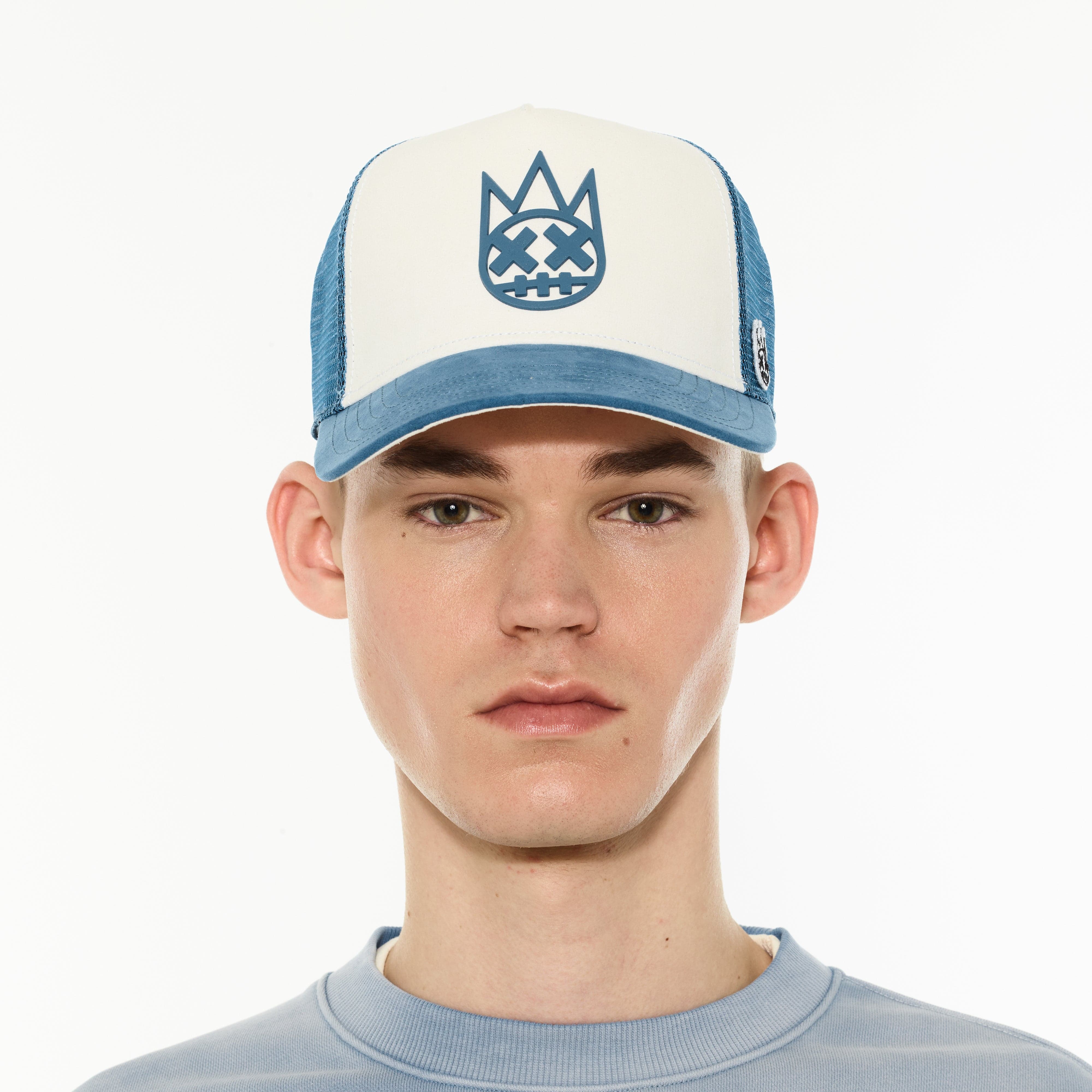 Cult's Logo Mesh Back Trucker Hat "Shimuchan" in Winter White