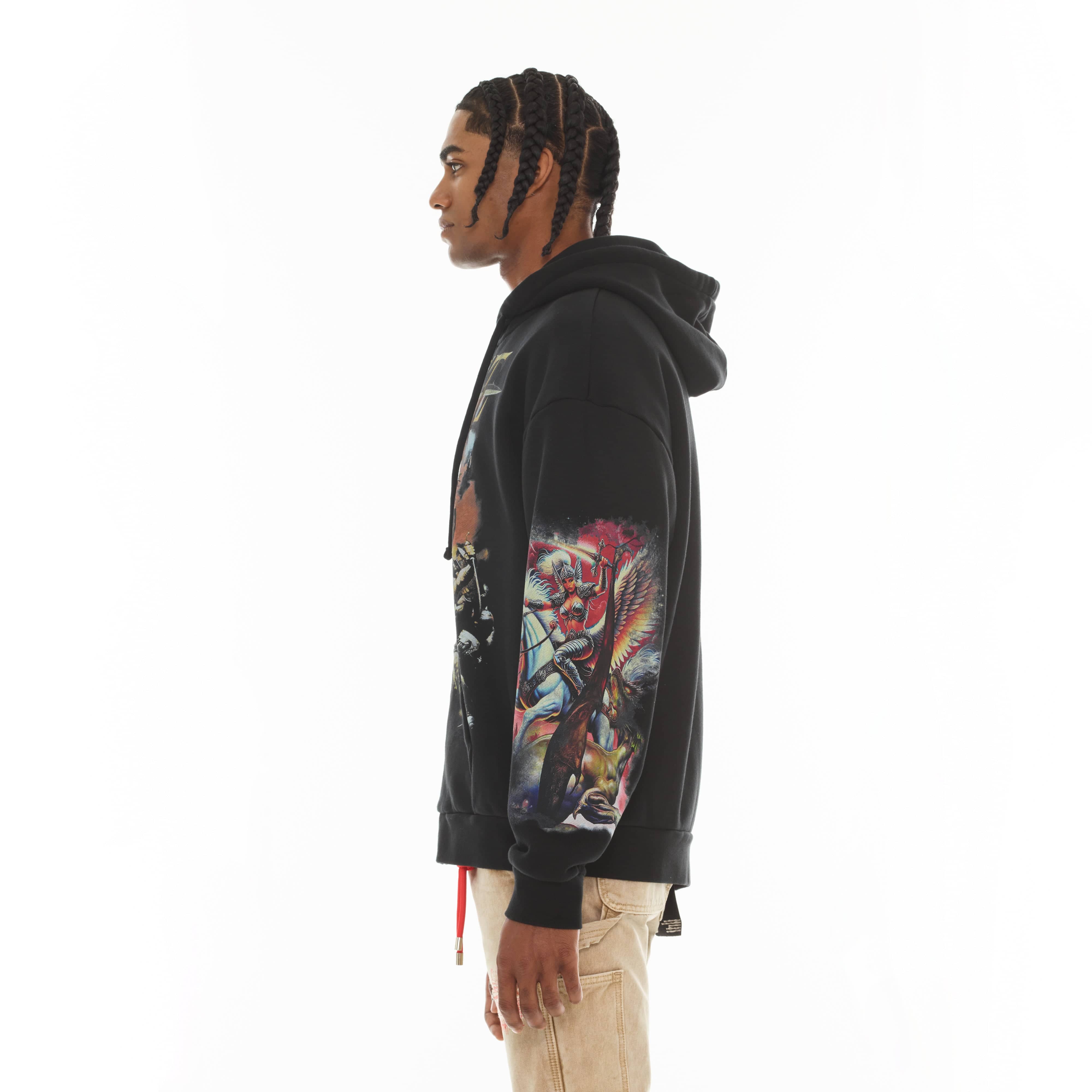 Cult's Zip Novelty Hoody "Horseman" in Black