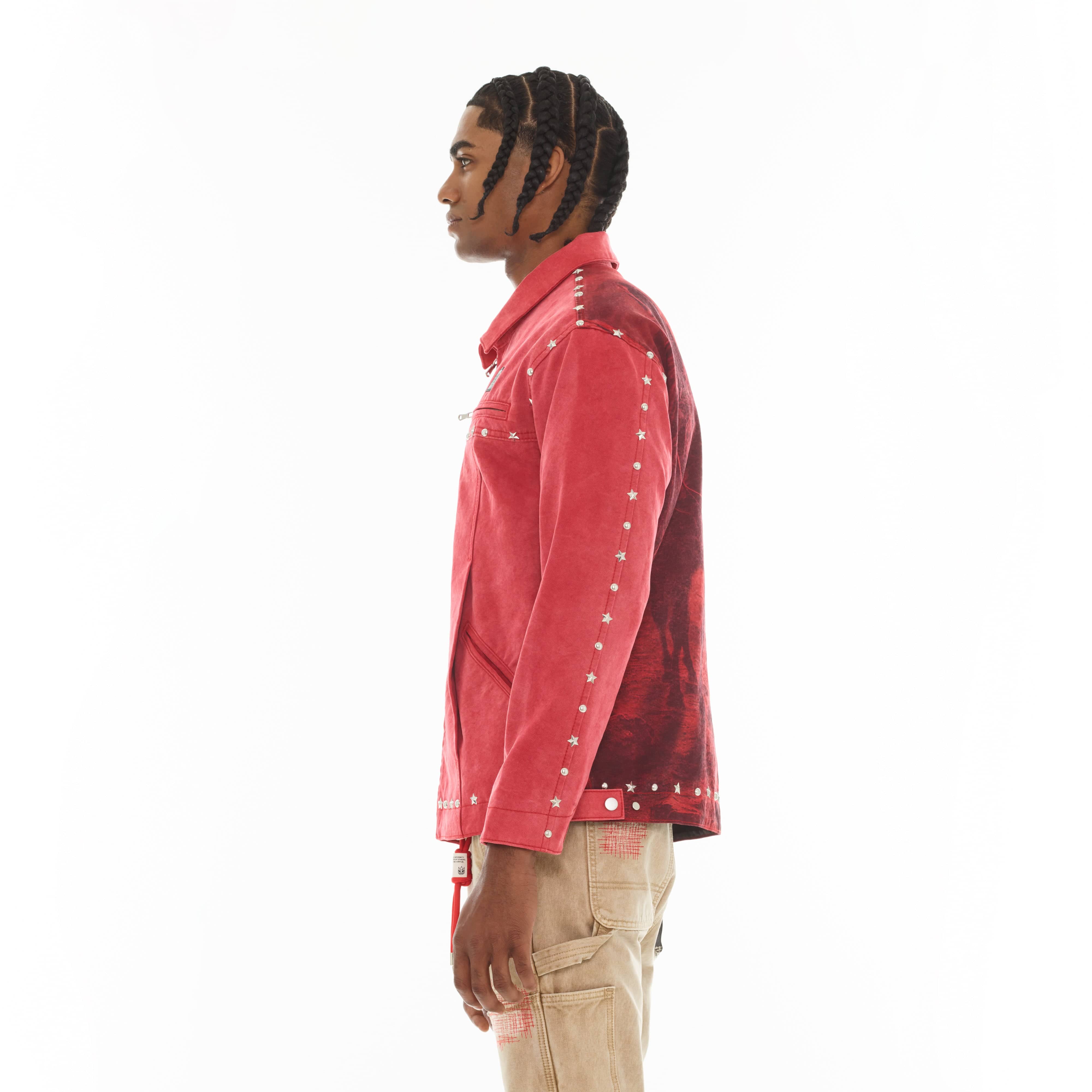 Cult's Canvas Workwear Jacket in Vintage Red Canvas