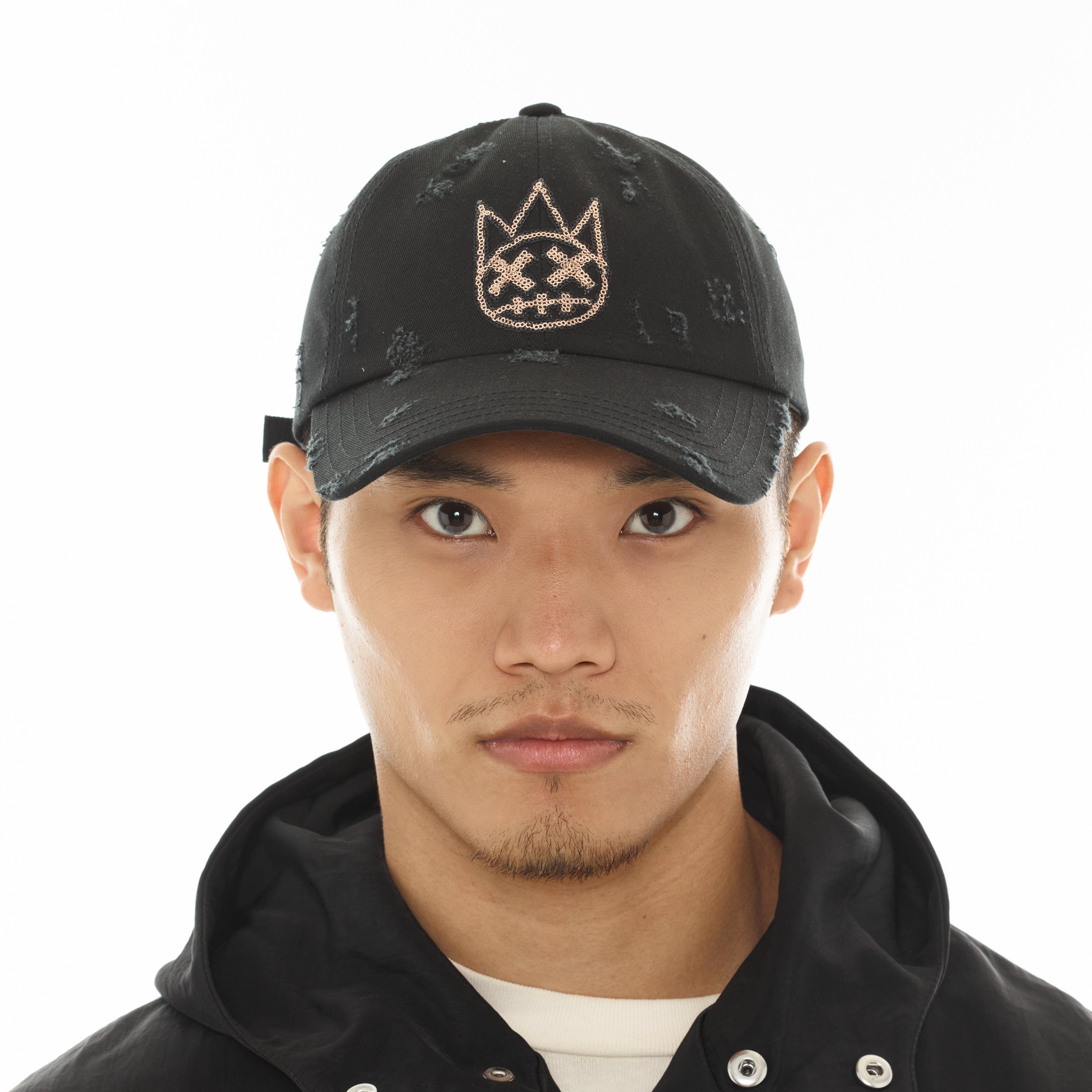 Cult's Dad Hat Sequin Logo In Black