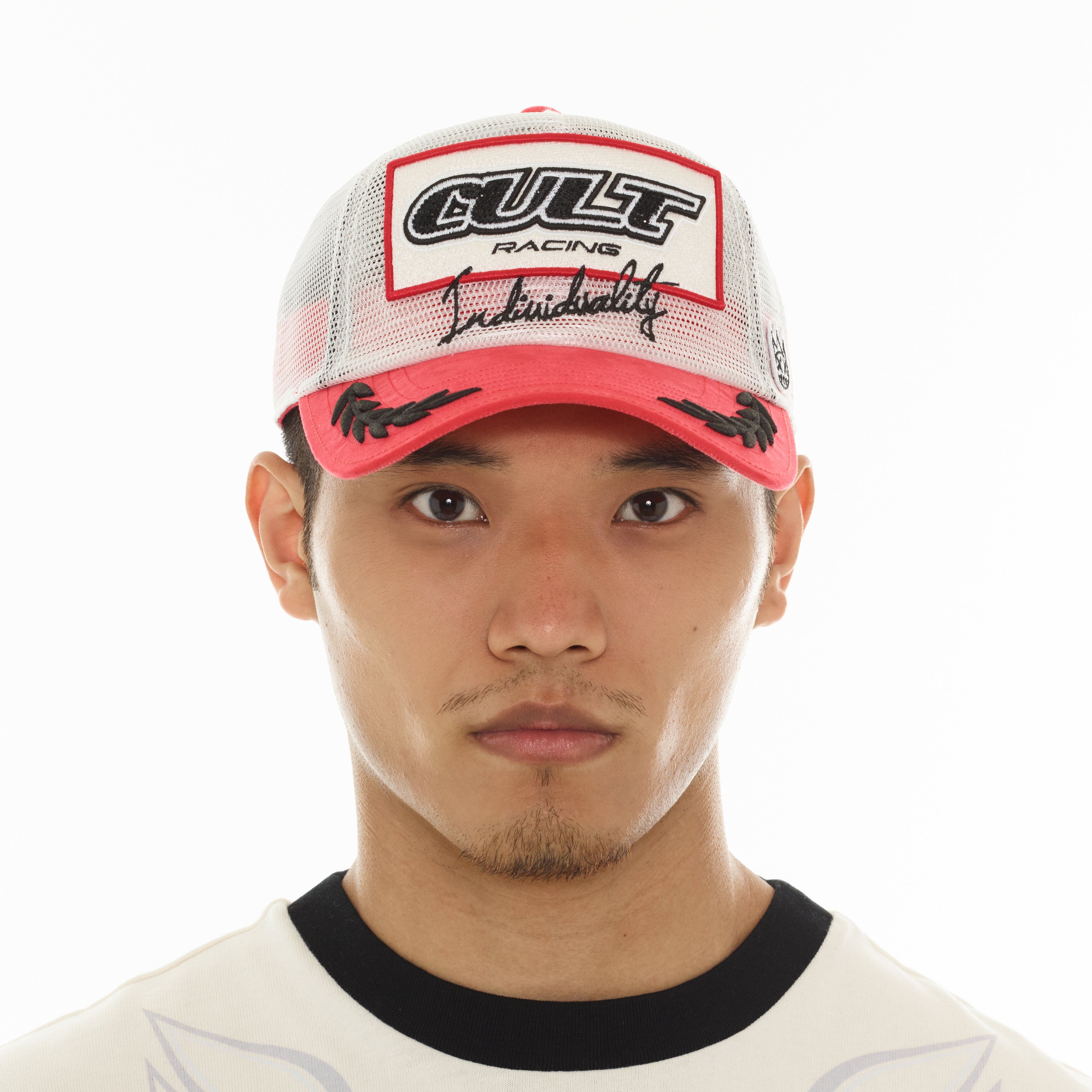 Cult's All Over Mesh Trucker Hat In Winter White