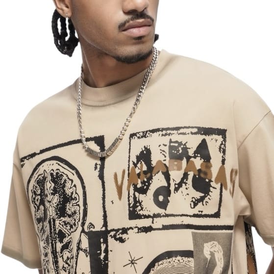 Valabasas Cyber Tee (Khaki) VLBS-VT1-1086