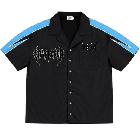 Shattered Hearts Logo Nylon Short Set (Black/Blue)