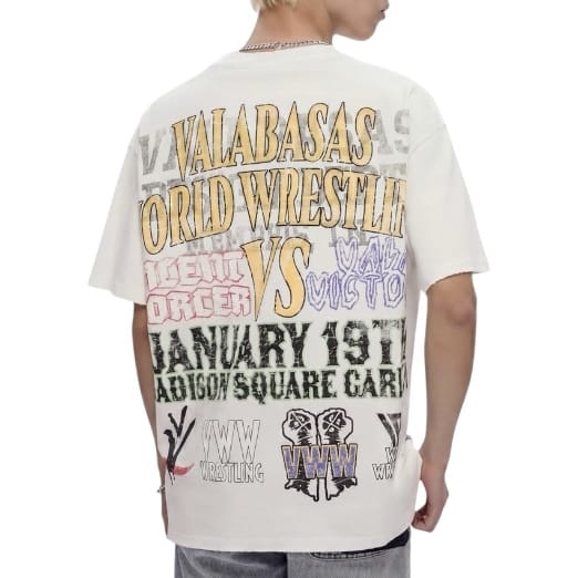 Valabasas World Wrestling Tee (White) VLBS-VT1-26007