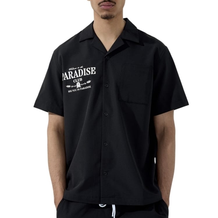 See You In Paradise Club Shirt and Short Set (Black)
