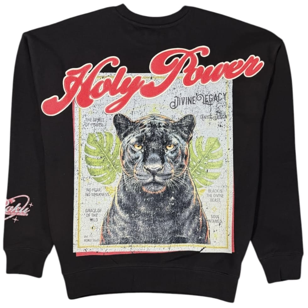 Roku Studios Holy Power Faded Crewneck (Black) RK5482134-BLK