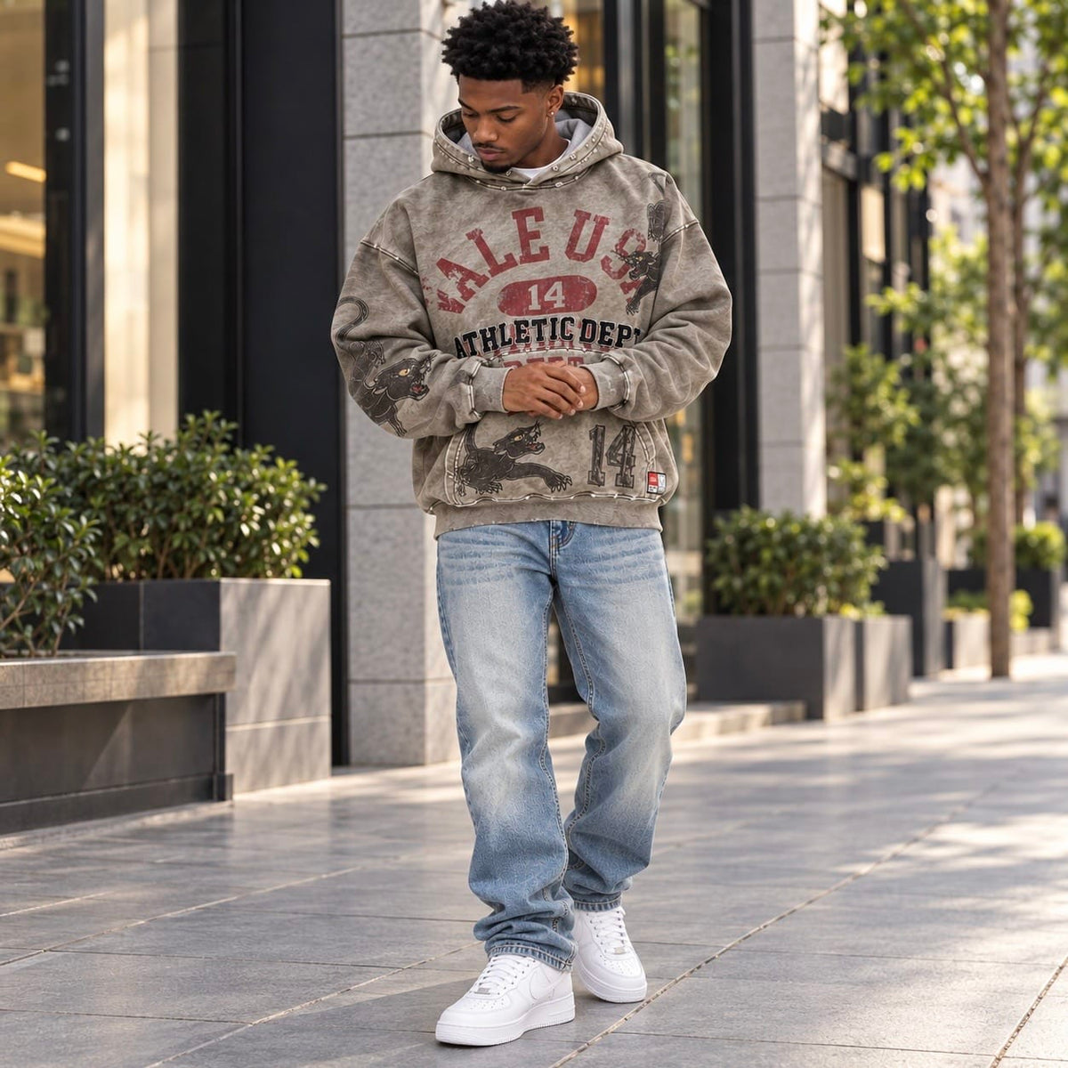 Vale Forever Castle Pullover Hoodie (Gray Wash)