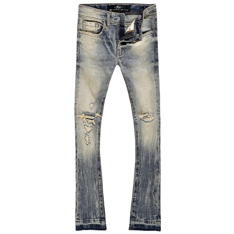 Kids Jordan Craig Stacked Shreds On Knees Denim (Vintage) JTF2294K