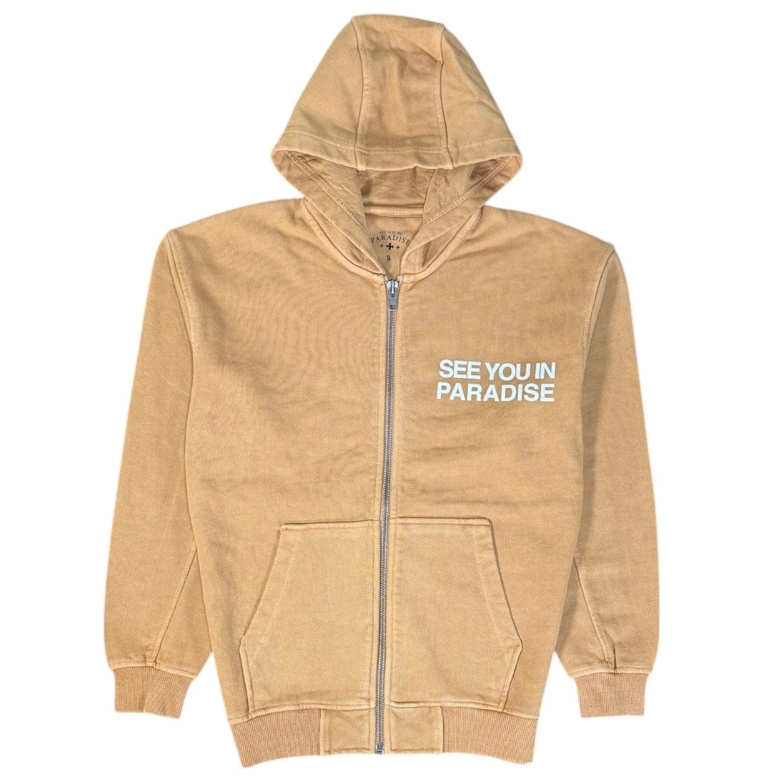 See You In Paradise Washed Zip Up Hoodie (Mocha Wash) 8897H