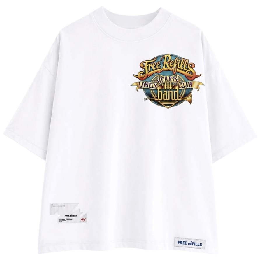 Free Refills Lonely Hearts Tee (White) FR-FALL26-003