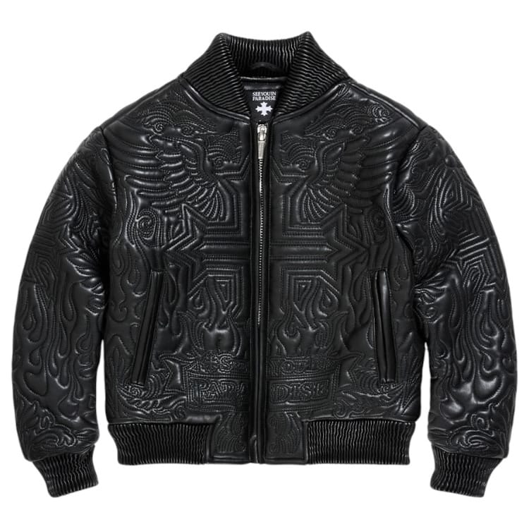 Kids See You In Paradise Sinister Bomber Jacket (Black)